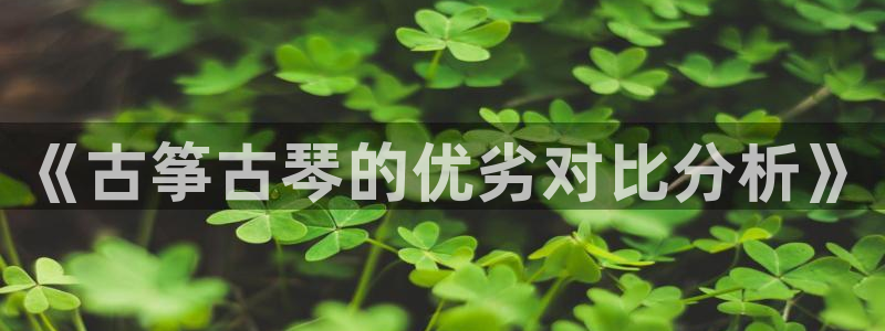 凯发平台k8：《古筝古琴的优劣对比分析》